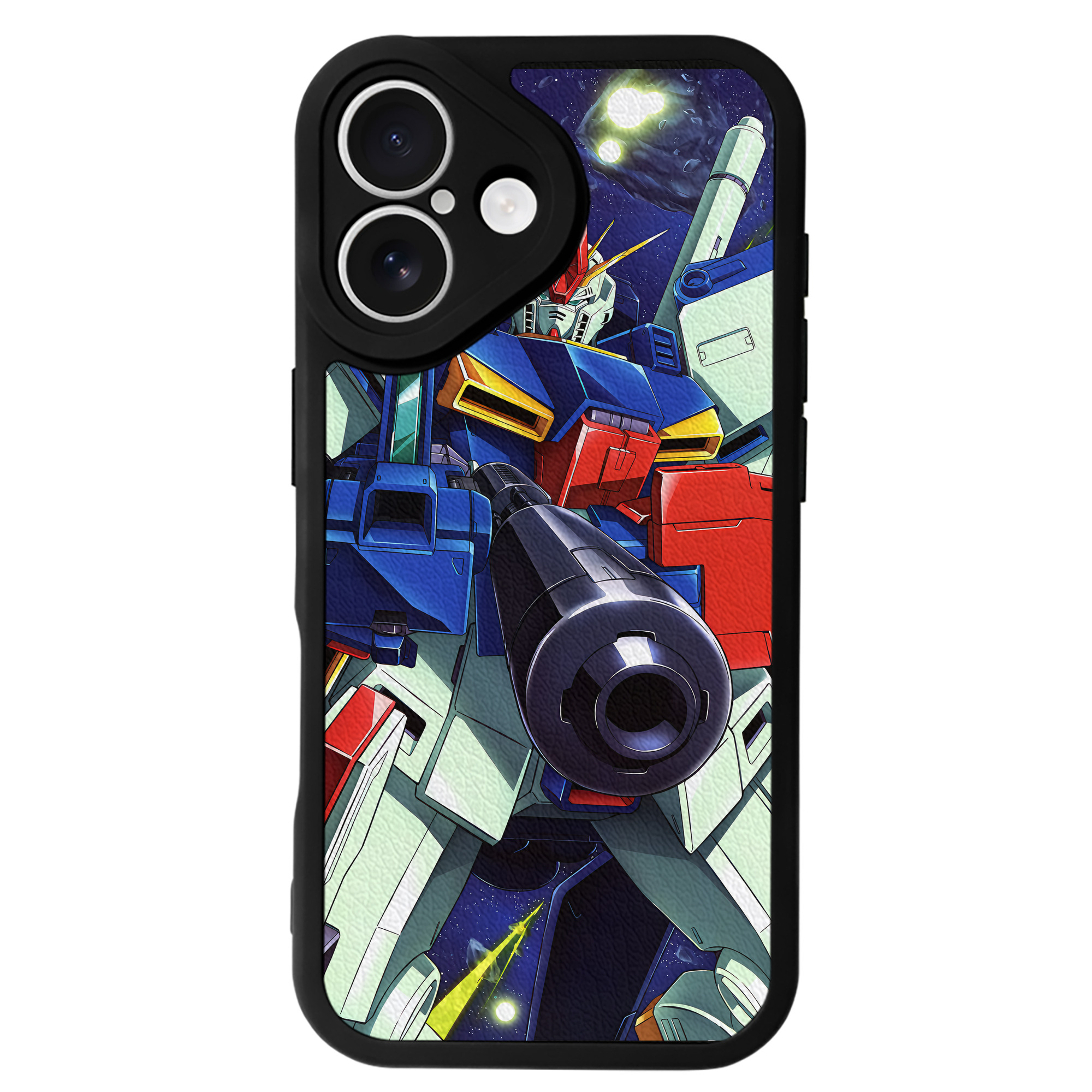 （画像用） 機動戦士ガンダム Mobile Suit Gundam 【iPhone 16シリーズ対応】シリコンスマホケース（レザー調） 材質：シリコン
